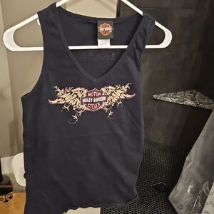 Harley-Davidson Black Winged Logo Tank